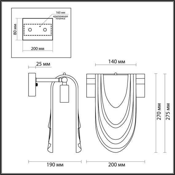 LUMION 6515/1W NEOCLASSI LN23 46 латунь Бра E14 1*40W 220V OCHRE, изображение 2