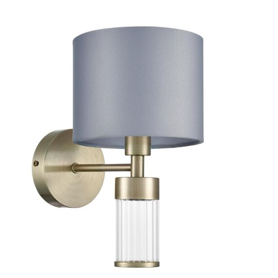 LUMION 8108/1W MODERNI LN25 131  латунь титаниум/серый, металл/текстиль/стекло Бра E14 40W 220V DAMONA