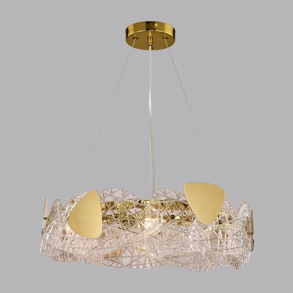 LUMION 6582/6 NEOCLASSI LN25 50 золотой/прозрачный, золотой металл/стекло, металл Люстра подвесная E14 6*40W 220V QUEENY, изображение 3