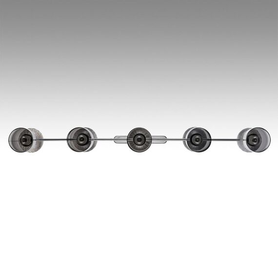 LUMION 8114/10 MODERNI LN25 142 хром/дымчатый, металл/стекло Подвесной светильник G9 5*30W + E14 5*40W 220V TAUNA, изображение 3