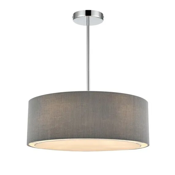 LUMION 8111/5 MODERNI LN25 138  хром/серый, металл/текстиль Люстра подвесная E14 5*40W 220V ZIGRISA, изображение 4