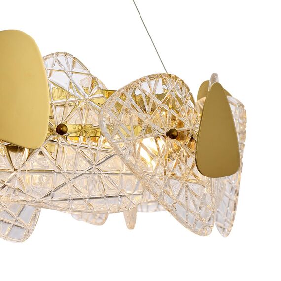 LUMION 6582/6 NEOCLASSI LN25 50 золотой/прозрачный, золотой металл/стекло, металл Люстра подвесная E14 6*40W 220V QUEENY, изображение 5