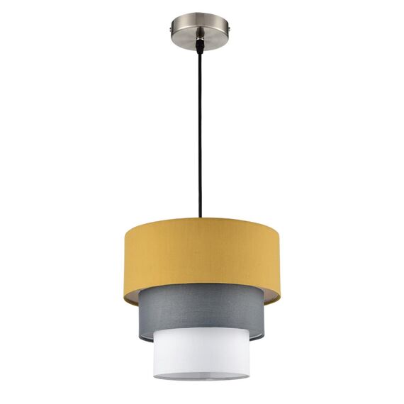LUMION 8038/1 MODERNI LN25 133 никель/желтый/серый/белый, металл/текстиль Подвесной светильник Е27 60W 220V ILAIDA