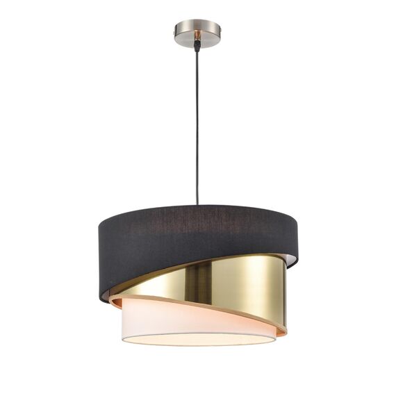 LUMION 8041/3 MODERNI LN25 136 никель/черный/золото/белый, металл/текстиль Подвесной светильник Е27 3*60W 220V INDIRA, изображение 4