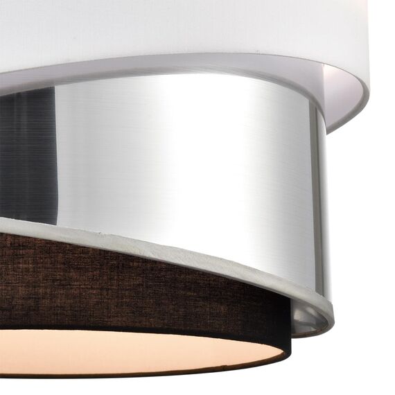 LUMION 8040/3 MODERNI LN25 136 никель/белый/серебро/черный, металл/текстиль Подвесной светильник Е27 3*60W 220V INDIRA, изображение 6