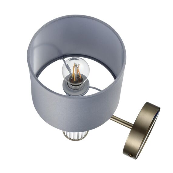 LUMION 8108/1W MODERNI LN25 131  латунь титаниум/серый, металл/текстиль/стекло Бра E14 40W 220V DAMONA, изображение 3