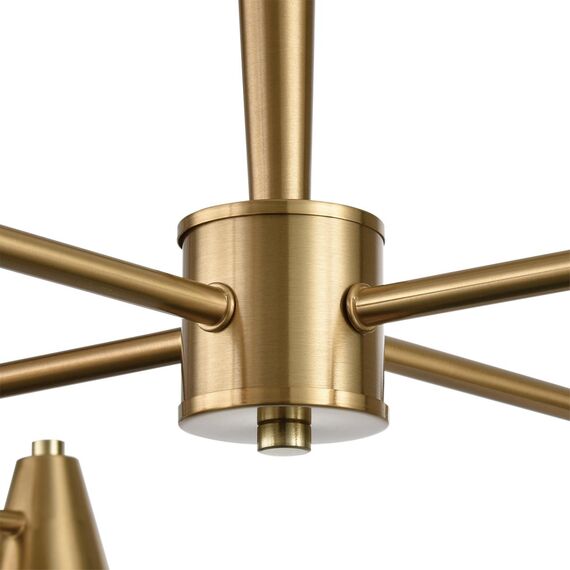 LUMION 8113/6 MODERNI LN25 184 латунь/белый, металл/стекло Люстра потолочная E27 6*60W 220V CORNE, изображение 3