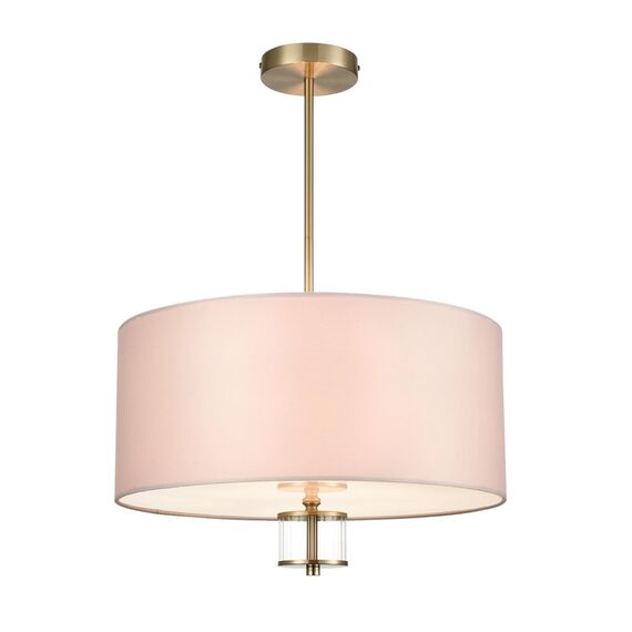 LUMION 8109/5C MODERNI LN25 129 латунь титаниум/бежевый, металл/текстиль/стекло Люстра потолочная E14 5*40W 220V DAMONA, изображение 5