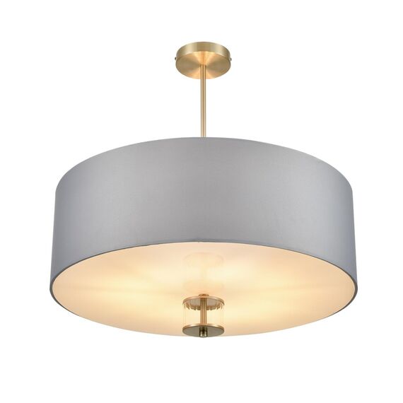 LUMION 8108/7C MODERNI LN25 131 латунь титаниум/серый, металл/текстиль/стекло Люстра потолочная E14 7*40W 220V DAMONA, изображение 3