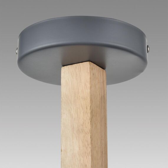LUMION 8096/6C MODERNI LN25 267 серый/серый металл, дерево/металл Люстра потолочная Е27 6*60W 220V COLANGE, изображение 10