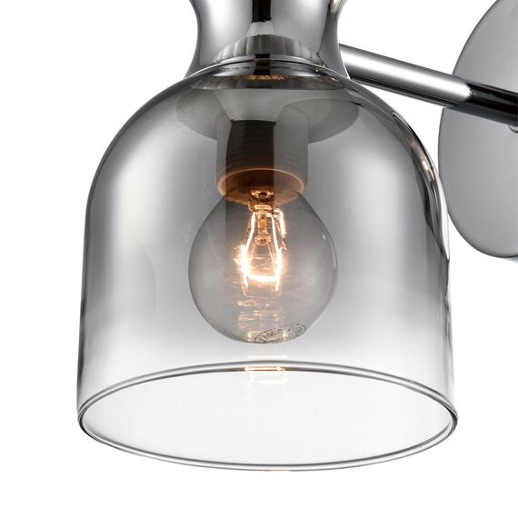 LUMION 8114/2W MODERNI LN25 142 хром/дымчатый, металл/стекло Бра G9 30W + E14 40W 220V TAUNA, изображение 8