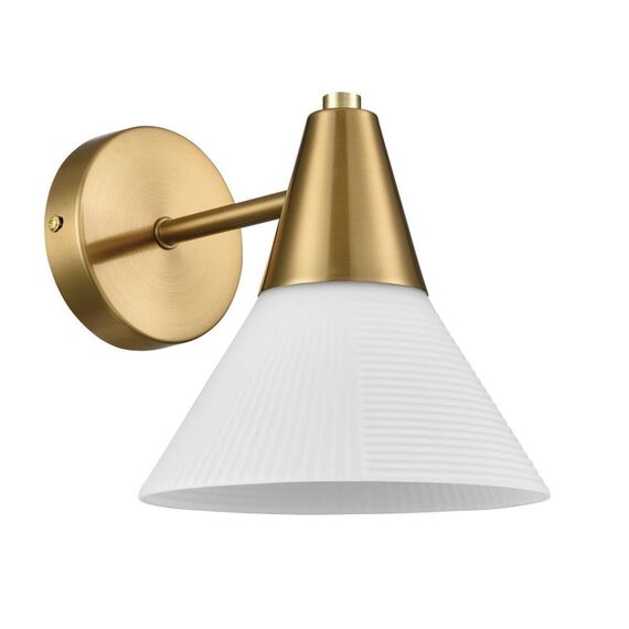 LUMION 8113/1W MODERNI LN25 184 латунь/белый, металл/стекло Бра E27 1*60W 220V CORNE