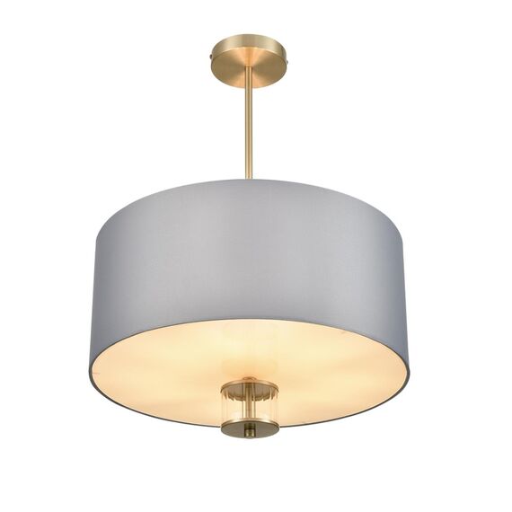 LUMION 8108/5C MODERNI LN25 131 латунь титаниум/серый, металл/текстиль/стекло Люстра потолочная E14 5*40W 220V DAMONA, изображение 3