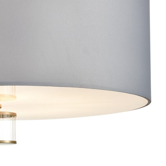 LUMION 8108/7C MODERNI LN25 131 латунь титаниум/серый, металл/текстиль/стекло Люстра потолочная E14 7*40W 220V DAMONA, изображение 6