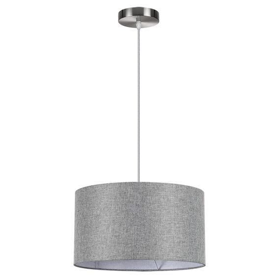LUMION 8251/2 MODERNI LN25 000  никель/серый, металл/текстиль Подвес Е27 2*60W 220V NIKKI