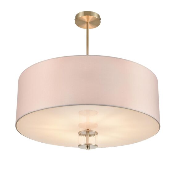 LUMION 8109/7C MODERNI LN25 129 латунь титаниум/бежевый, металл/текстиль/стекло Люстра потолочная E14 7*40W 220V DAMONA, изображение 3