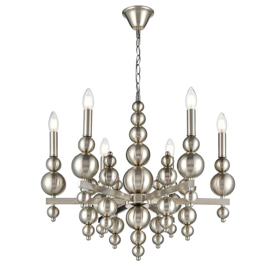 LUMION 8107/6 MODERNI LN25 122 никель, металл Люстра Е14 6*40W 220V NANA, изображение 6