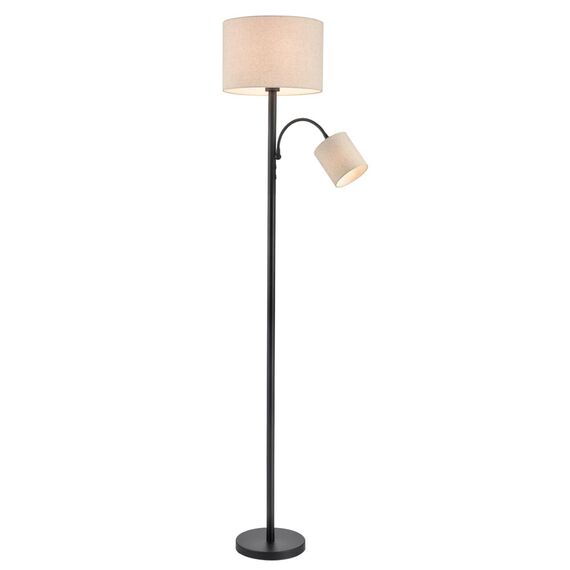 LUMION 8042/2F MODERNI LN25 365 черный/бежевый, металл/текстиль Торшер Е27 1*60W + Е14 1*40W 220V KAYA, изображение 7