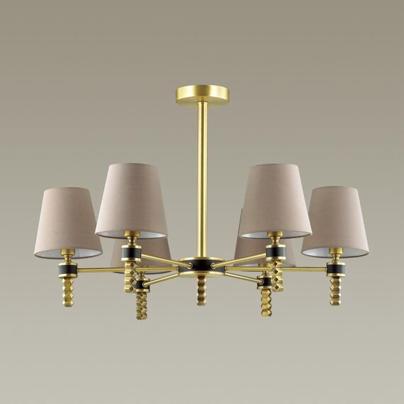 LUMION 4429/6C NEOCLASSI LN20 70 античная латунь, бежевый Люстра потолочная E14 6*40W 220V MONTANA, изображение 5