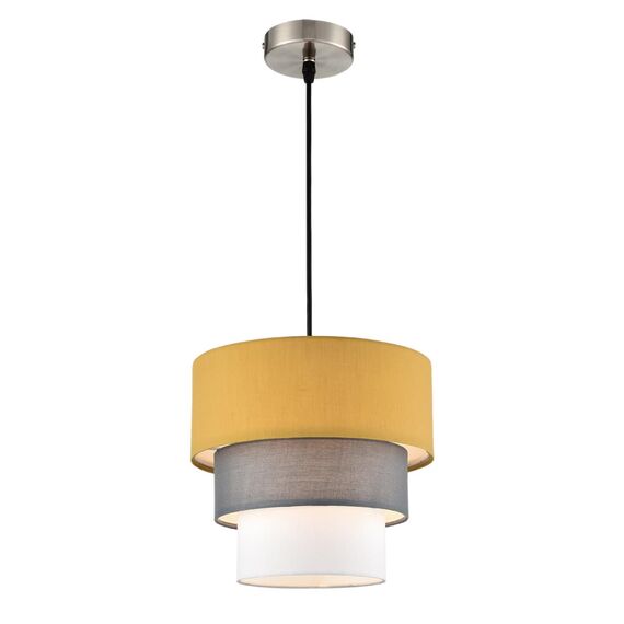 LUMION 8038/1 MODERNI LN25 133 никель/желтый/серый/белый, металл/текстиль Подвесной светильник Е27 60W 220V ILAIDA, изображение 5