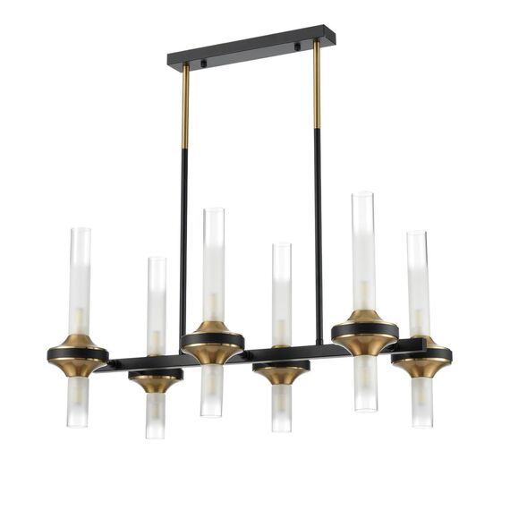 LUMION 8112/12 NEOCLASSI LN25 26 черный/бронза/прозрачный, металл/стекло Люстра потолочная G9 12*30W 220V TAMARESA