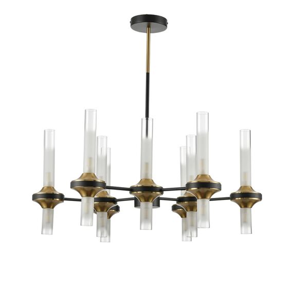 LUMION 8112/18 NEOCLASSI LN25 26 черный/бронза/прозрачный, металл/стекло Люстра потолочная G9 18*30W 220V TAMARESA