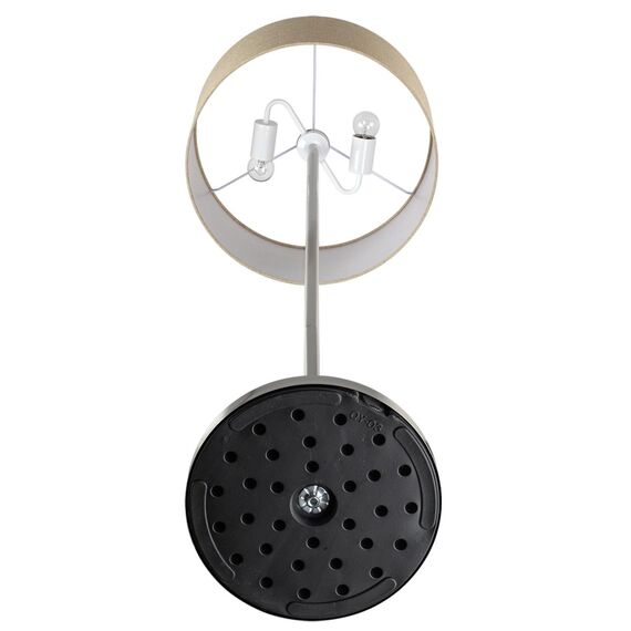 LUMION 8250/2F MODERNI LN25 000  никель/бежевый, металл/текстиль Торшер Е27 2*60W 220V NIKKI, изображение 5