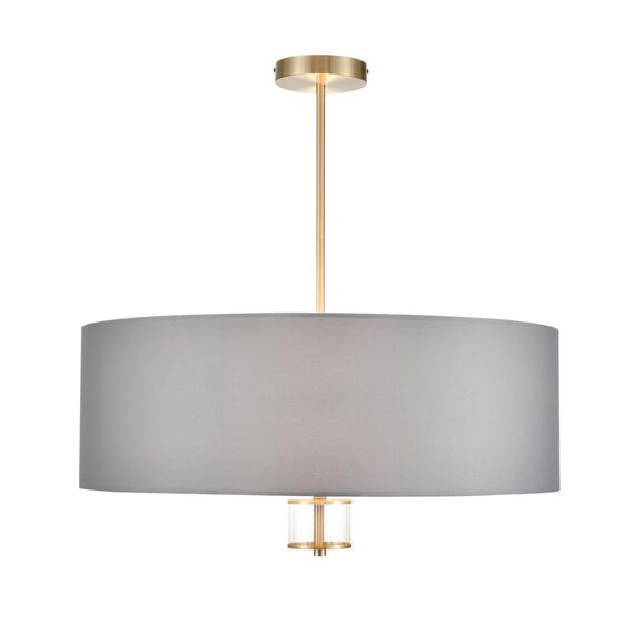LUMION 8108/7C MODERNI LN25 131 латунь титаниум/серый, металл/текстиль/стекло Люстра потолочная E14 7*40W 220V DAMONA, изображение 4