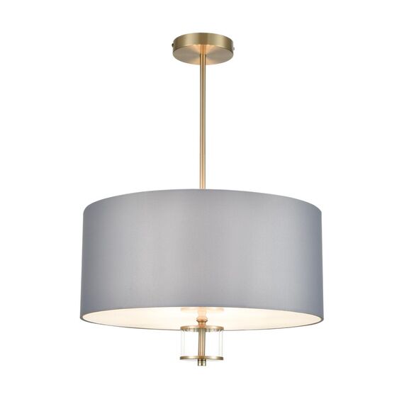 LUMION 8108/5C MODERNI LN25 131 латунь титаниум/серый, металл/текстиль/стекло Люстра потолочная E14 5*40W 220V DAMONA, изображение 5