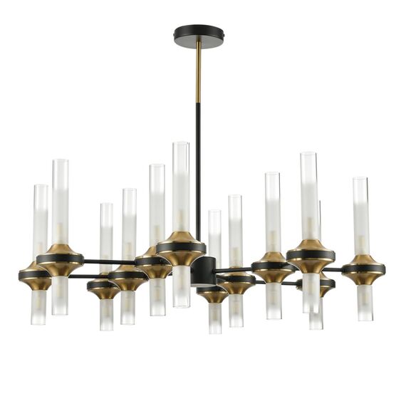 LUMION 8112/24 NEOCLASSI LN25 26 черный/бронза/прозрачный, металл/стекло Люстра потолочная G9 24*30W 220V TAMARESA