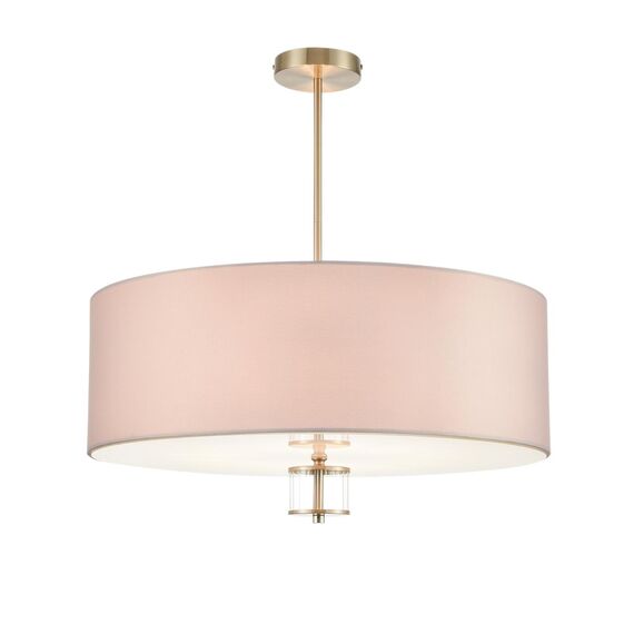 LUMION 8109/7C MODERNI LN25 129 латунь титаниум/бежевый, металл/текстиль/стекло Люстра потолочная E14 7*40W 220V DAMONA, изображение 5