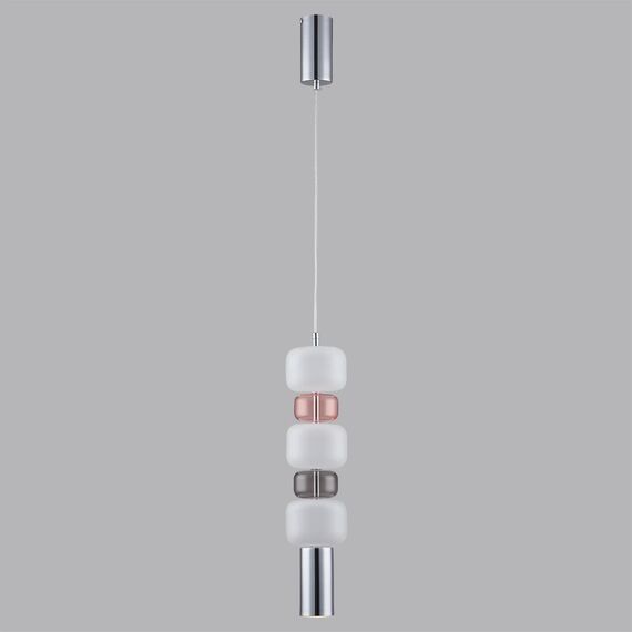 LUMION 6505/1A SUSPENTIONI LN23 303 хром, розовый, белый Подвес GU10 50W 220V VERONA, изображение 3