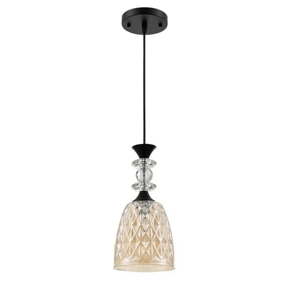 LUMION 8056/1A SUSPENTIONI LN25 311 черный/амбер металл/стекло Подвесной светильник E27 1*60W 220V ELENIKA