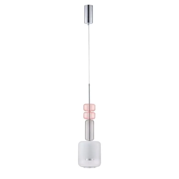 LUMION 6505/1 SUSPENTIONI LN23 303 хром, розовый, белый Подвес GU10 50W 220V VERONA