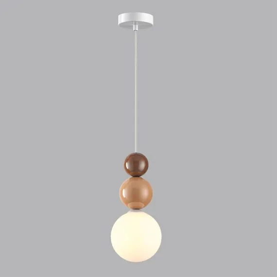 LUMION 6557/1 SUSPENTIONI LN25 334 белый/белый, коричнеый, персиковый/металл/металл, стекло Подвес G9 1*20W 220V BONBONES, изображение 3