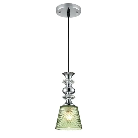 LUMION 8047/1A SUSPENTIONI LN25 308 хром/зеленый металл/стекло Подвесной светильник E27 1*60W 220V MANOLA, изображение 6