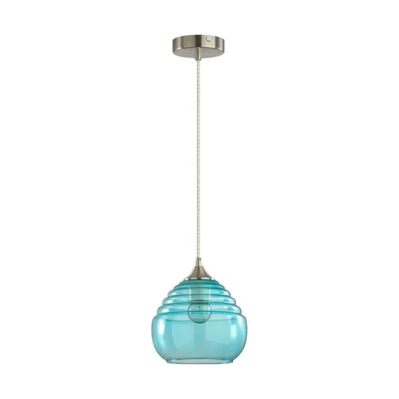 LUMION 5287/1 SUSPENTIONI LN23 000 никель, голубой Подвес E27 1*40W 220V LESTER