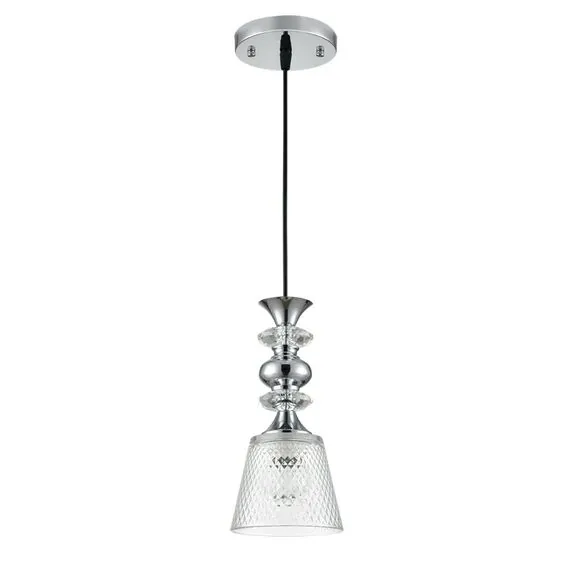 LUMION 8049/1A SUSPENTIONI LN25 308 хром/прозрачный металл/стекло Подвесной светильник E27 1*60W 220V MANOLA