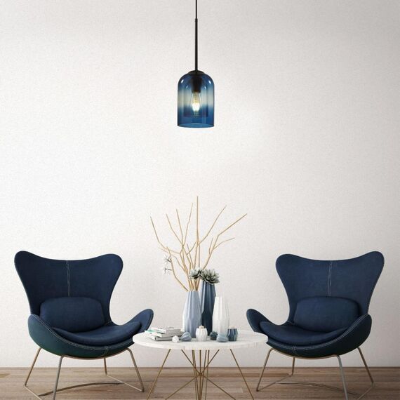LUMION 5280/1 SUSPENTIONI LN23 000 черный, синий L провода 1500мм Подвес E27 1*60W 220V BORIS, изображение 3