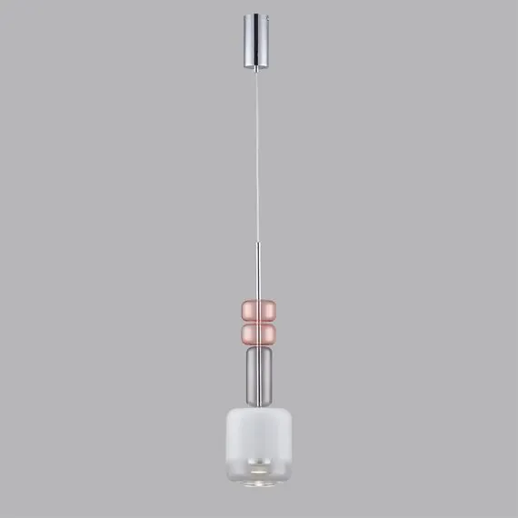 LUMION 6505/1 SUSPENTIONI LN23 303 хром, розовый, белый Подвес GU10 50W 220V VERONA, изображение 3