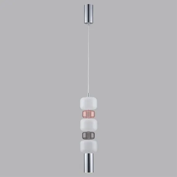 LUMION 6505/1A SUSPENTIONI LN23 303 хром, розовый, белый Подвес GU10 50W 220V VERONA, изображение 3