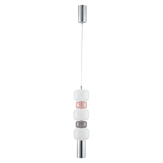 LUMION 6505/1A SUSPENTIONI LN23 303 хром, розовый, белый Подвес GU10 50W 220V VERONA