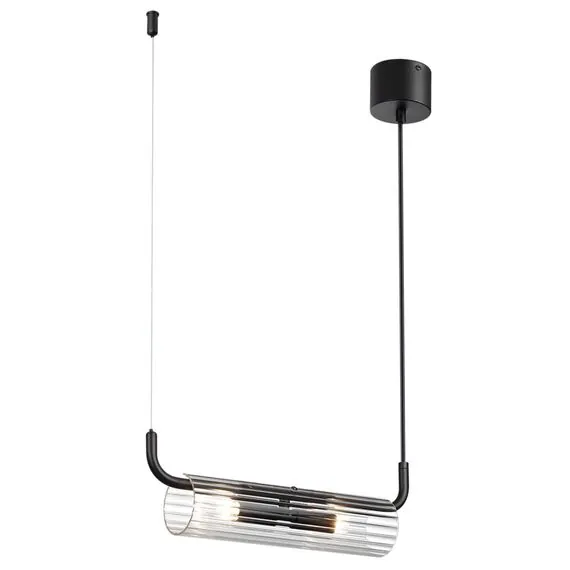 LUMION 6561/2 SUSPENTIONI LN25 241 черный/прозрачный/металл/стекло Подвес G9 2*20W 220V TORONTO, изображение 4