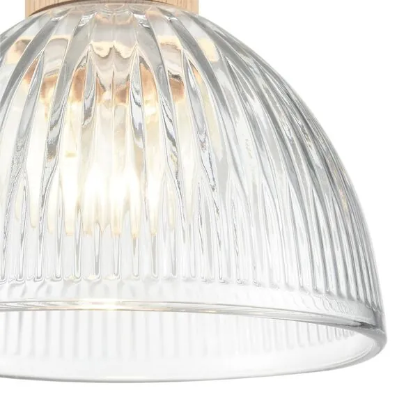 LUMION 8055/1A SUSPENTIONI LN25 310 дерево/прозрачный металл/стекло Подвесной светильник E27 1*60W 220V NATANA, изображение 8