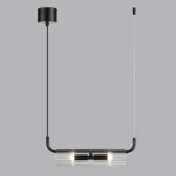 LUMION 6561/2 SUSPENTIONI LN25 241 черный/прозрачный/металл/стекло Подвес G9 2*20W 220V TORONTO, изображение 3