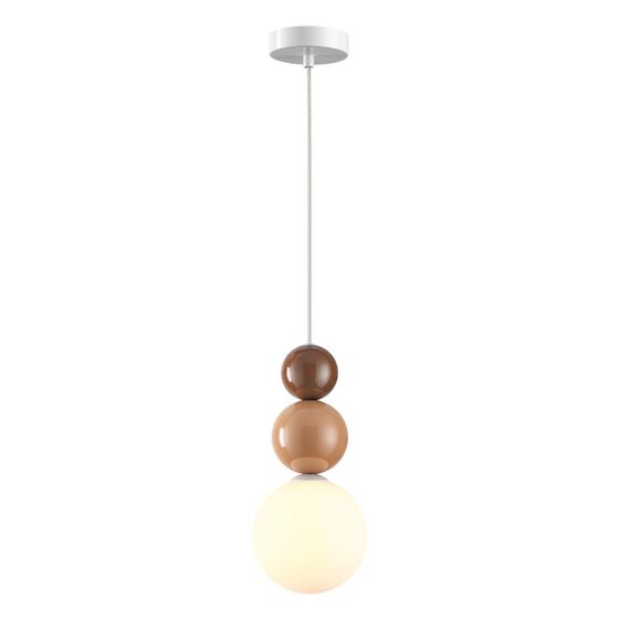 LUMION 6557/1 SUSPENTIONI LN25 334 белый/белый, коричнеый, персиковый/металл/металл, стекло Подвес G9 1*20W 220V BONBONES, изображение 4