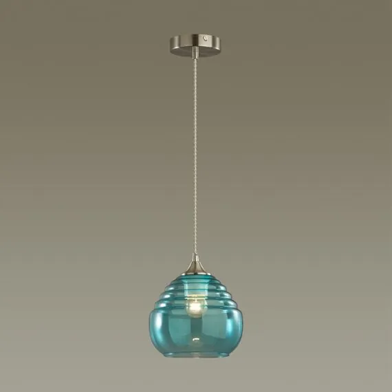 LUMION 5287/1 SUSPENTIONI LN23 000 никель, голубой Подвес E27 1*40W 220V LESTER, изображение 3