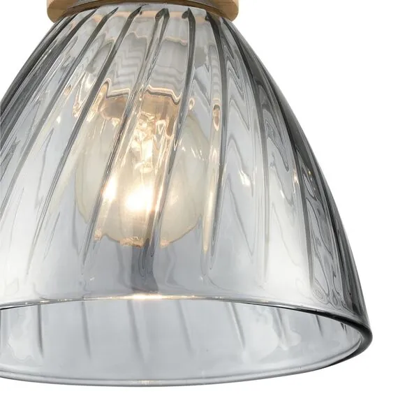 LUMION 8050/1A SUSPENTIONI LN25 309 дерево/смоки металл/стекло Подвесной светильник E27 1*60W 220V MIRABELA, изображение 8