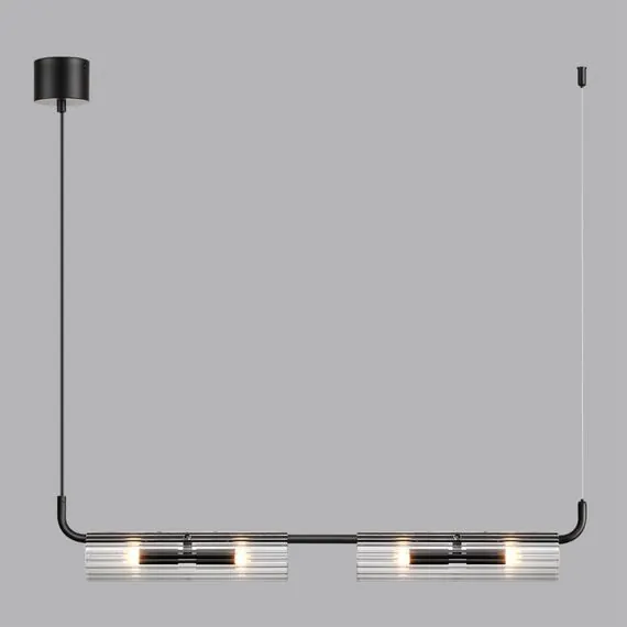 LUMION 6561/4 SUSPENTIONI LN25 241 черный/прозрачный/металл/стекло Подвес G9 4*20W 220V TORONTO, изображение 3