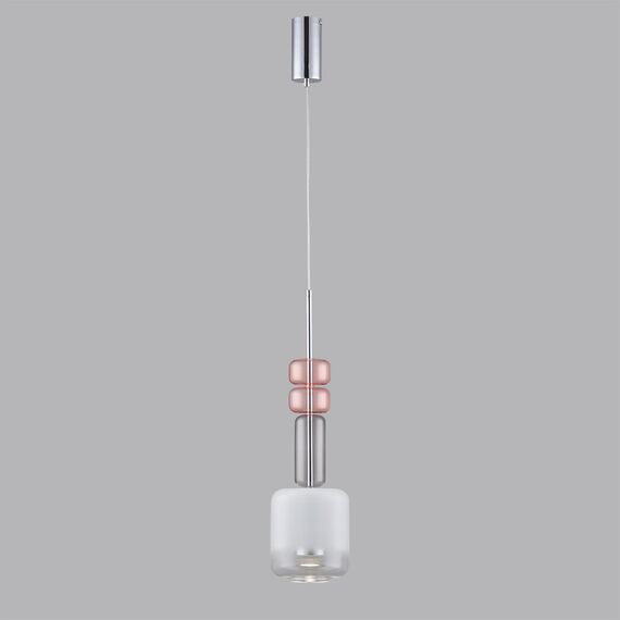 LUMION 6505/1 SUSPENTIONI LN23 303 хром, розовый, белый Подвес GU10 50W 220V VERONA, изображение 3